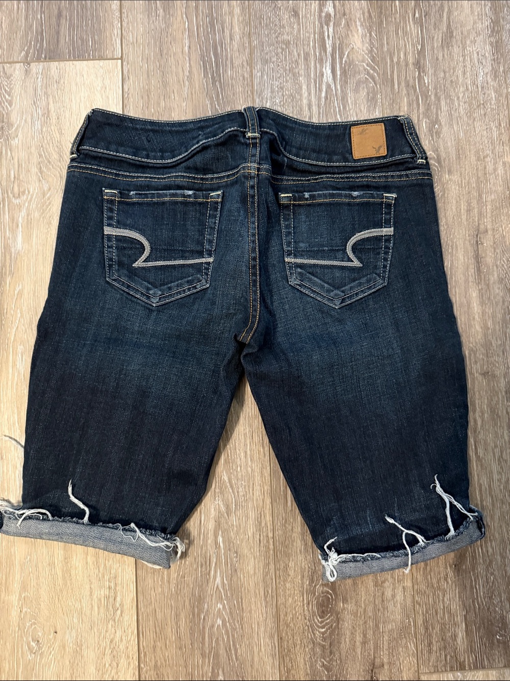American Eagle Outfitters Dark Blue Denim Jean Shorts